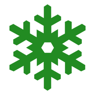 Snow Flake Decal (Green)